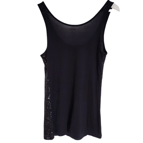 SALE! Joe Fresh Sleeveless Black Sequin Embellished Black Top Size S - Picture 2 of 4